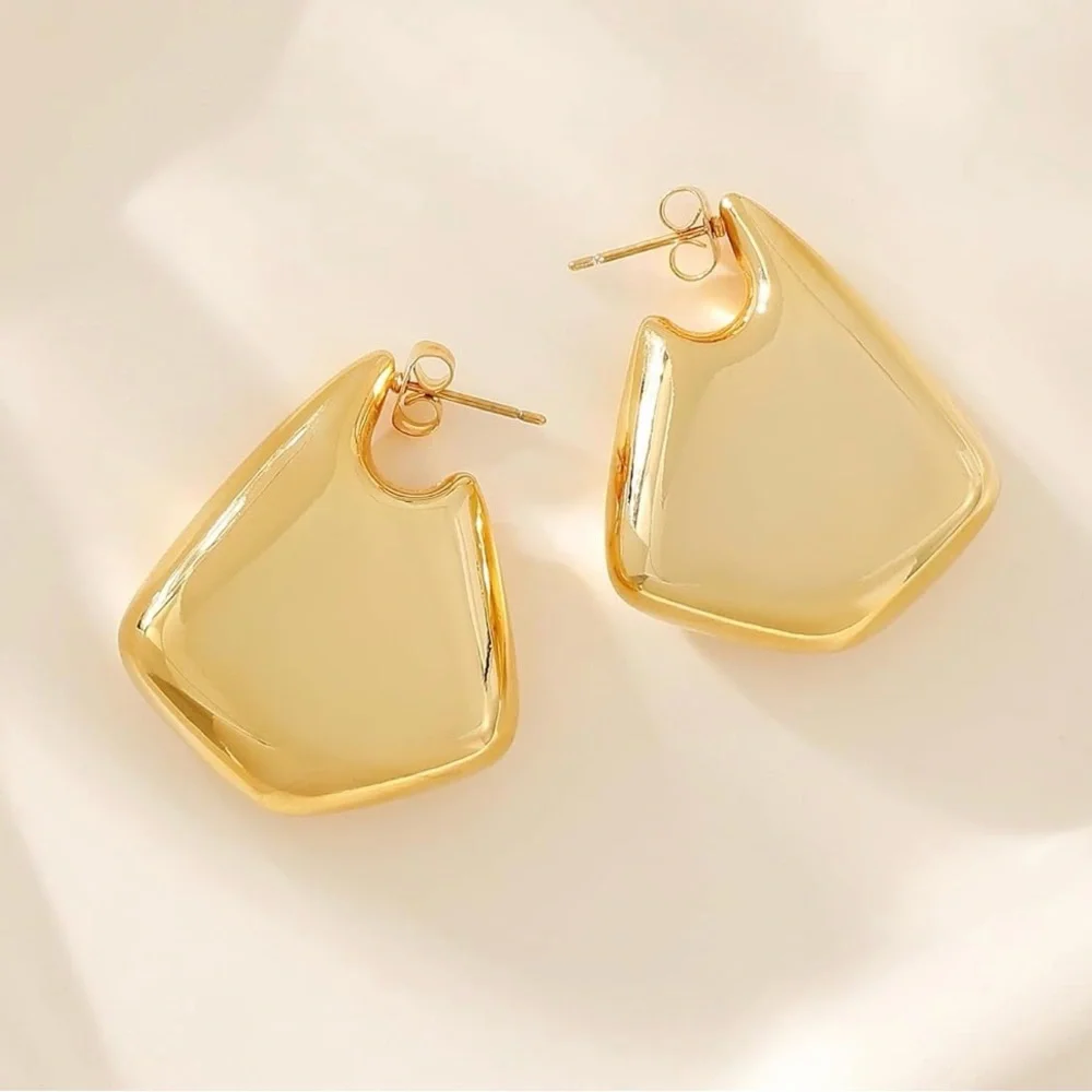 Fin Gold Hoop Earrings